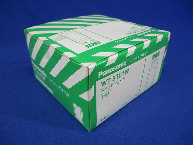 コスモシリーズワイド21 スイッチプレートスクエア1連用 ホワイト 10個入 WT8101W-10