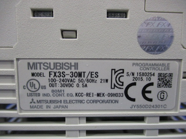 基本ユニット FX3S-30MT/ES