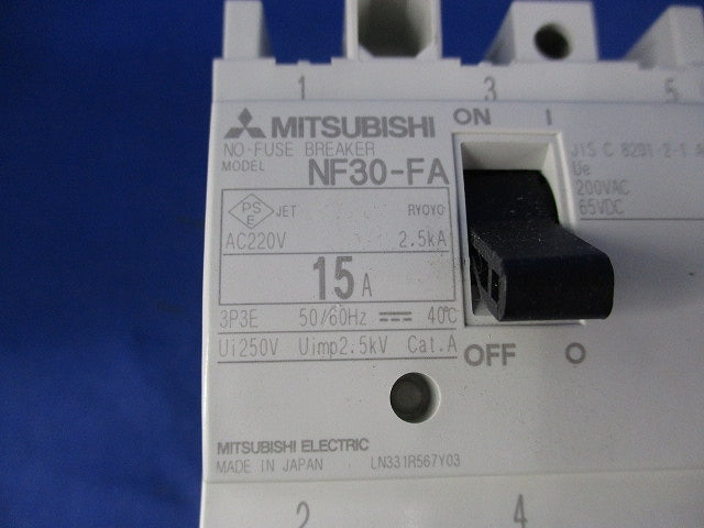 ノーヒューズブレーカ3P3E15A NF30-FA