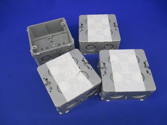 埋込四角アウトレットボックス(4個入)(グレー) CDO-4B