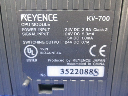 プログラマブルコントローラセット(混在2個入) KV-700+KV-U7