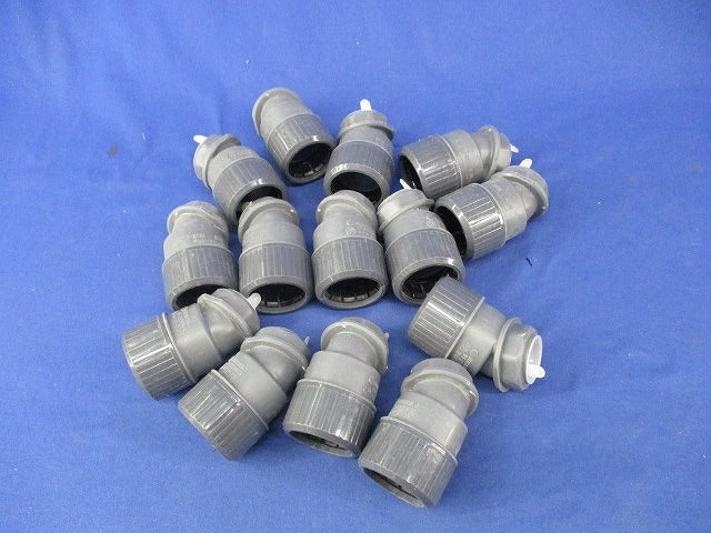 プラフレキPF管用 曲りコネクタ(14個入)(グレー) PF22MKR