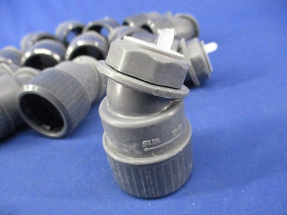 プラフレキPF管用 曲りコネクタ(14個入)(グレー) PF22MKR