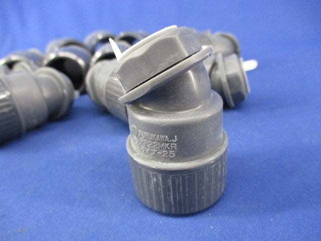 プラフレキPF管用 曲りコネクタ(14個入)(グレー) PF22MKR