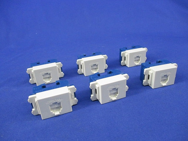 埋込テレホンモジュラジャック(6極2心)(6個入) WNT15629