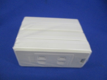 露出アースターミナル付ダブルコンセントセット(混在4個入)(変色・汚れ有) WKS117他