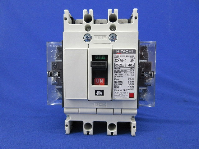 ヒューズフリー遮断器3P40A SXK60-C