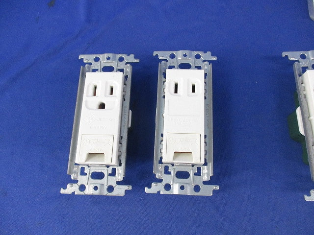 埋込アースターミナル付接地コンセントセット(混在5個入) WTF19313K他