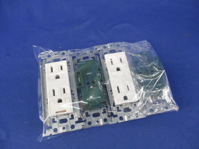 埋込接地ダブルコンセントセット(混在4個入) WTF13123WK他