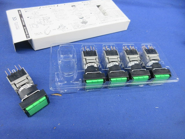 照光押しボタンスイッチ(緑)5個入 AH164-TL