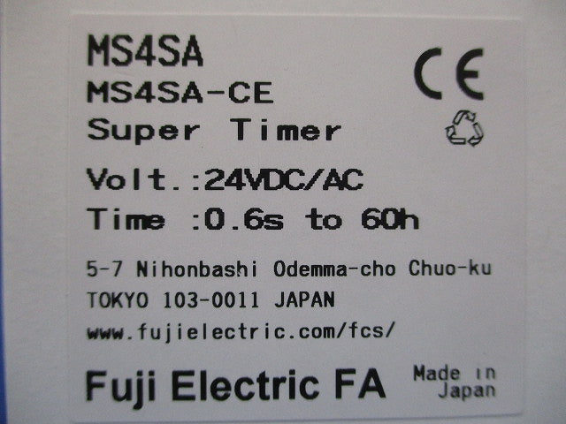 スーパータイマ 24VDC/AC MS4SA-CE