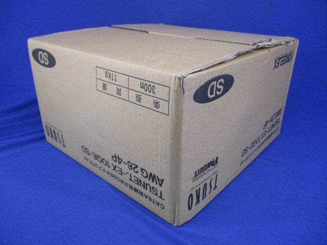CAT6A LANケーブル ライトブルー 300ｍ TSUNET-EX10GE-SDAWG26-4P