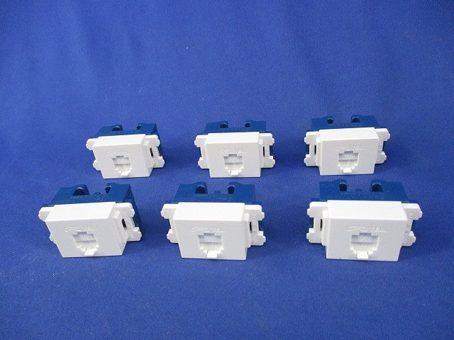 テレホンモジュラジャック6極4心(6個入)(ホワイト) WNT15649W
