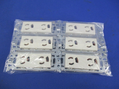 埋込抜け止め接地ダブルコンセント(6個入) WN1162