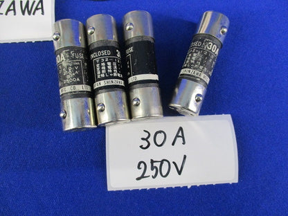 筒形ヒューズセット(混在9個入) 30A250V他