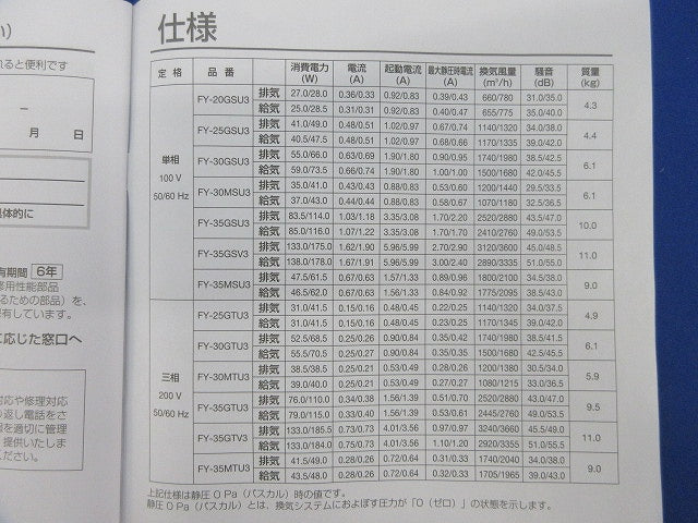 有圧換気扇25cm FY-25GSU3