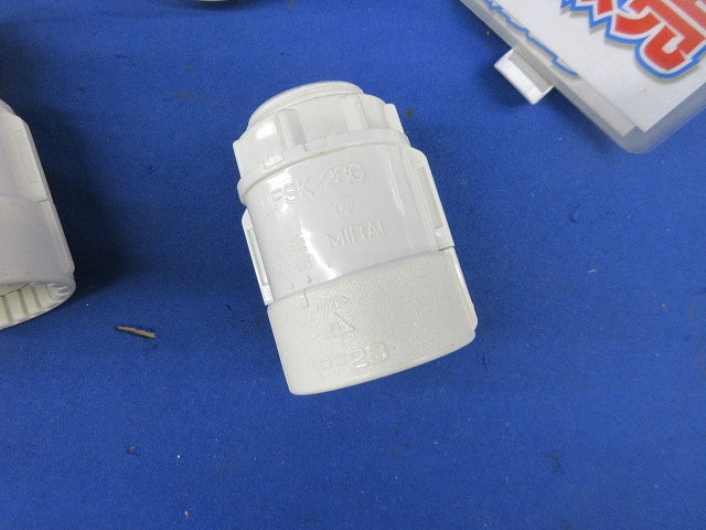 PF管用付属品セット 28サイズ(混在7個入)ミルキーホワイト MFSCP-28GM他