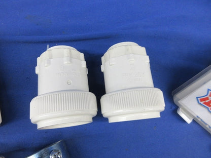 PF管用付属品セット 28サイズ(混在7個入)ミルキーホワイト MFSCP-28GM他
