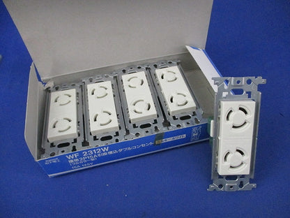 引掛埋込ダブルコンセント(5個入)(ミルキーホワイト) National WF2312W