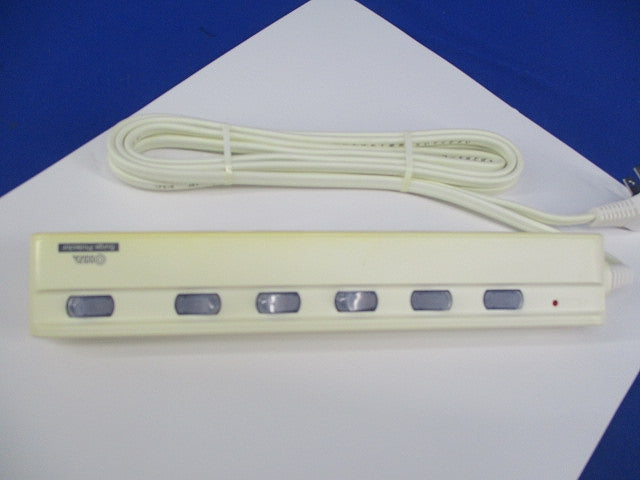 節電タップ 雷ガード・独立スイッチ付き(6個口・3m)変色有 HS-T1137W