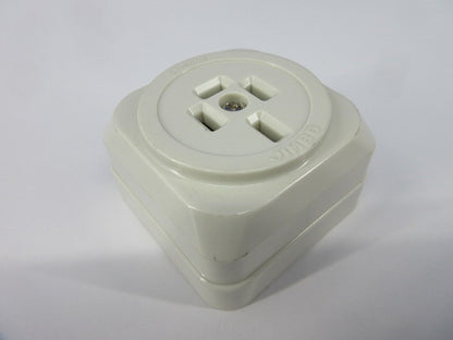 露出形接地極付コンセント(2個入) JE-4152