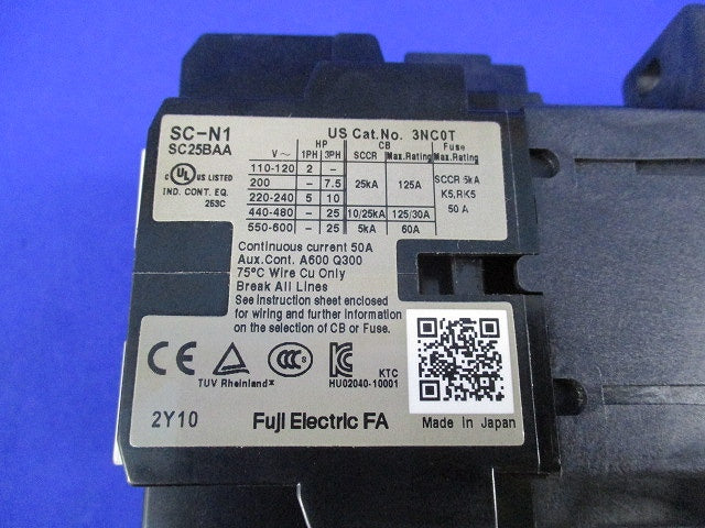電磁接触器 200V SC-N1