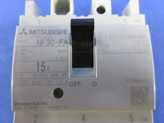 ノーヒューズブレーカ3P3E15A NF30-FA