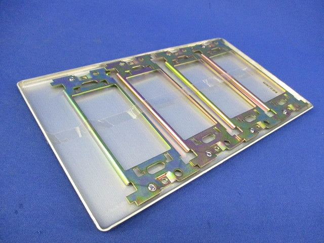 新金属カバープレート(取付枠付)4連 National WN7594