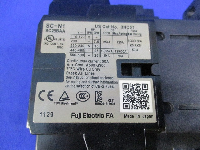 電磁接触器 200V(取外し品) SC-N1