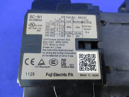 電磁接触器 200V(取外し品) SC-N1