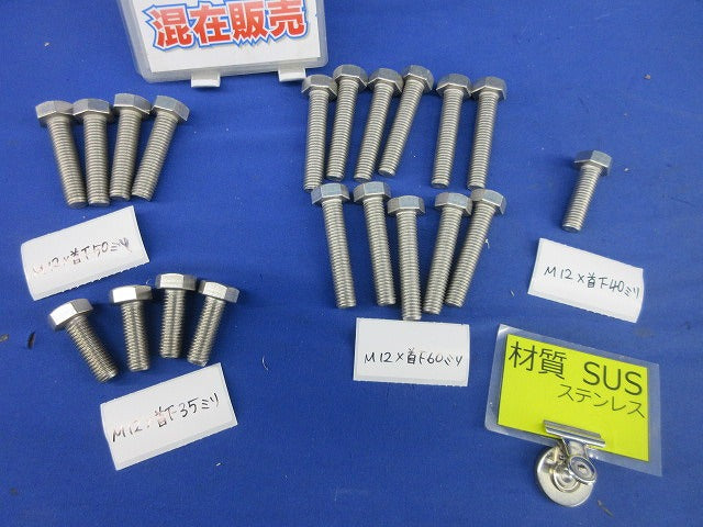 六角ボルトセット(ステンレス)(混在20本入) M12×35他