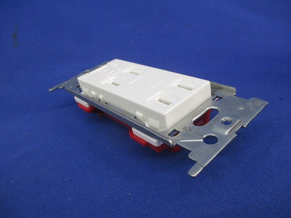 埋込アースターミナル付ダブルコンセント(5個入)(ピュアホワイト) JEC-BN-55E