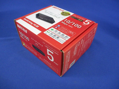 プラスチック筺体 AC電源 5ポート ブラック スイッチングハブ LSW4-TX-5EPL/BKD