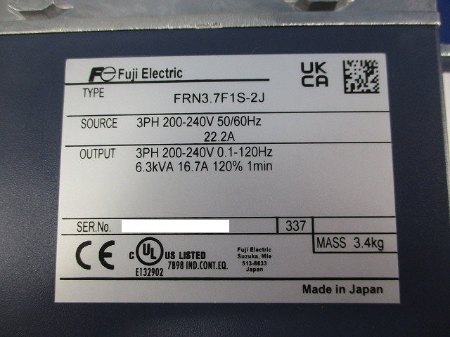 インバータ FRN3.7F1S-2J