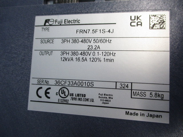 インバータ FRN7.5F1S-4J