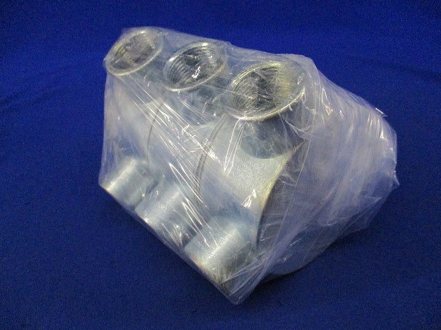 丸形露出ボックス2方出(電気亜鉛メッキ)(3個入) 25