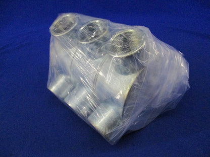 丸形露出ボックス2方出(電気亜鉛メッキ)(3個入) 25