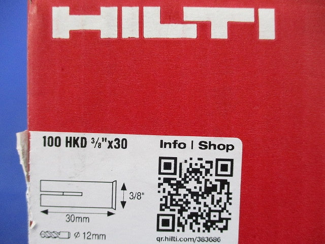フラッシュアンカーアンカーHKD 3/8×30(100個入) 100HKD3/8×30