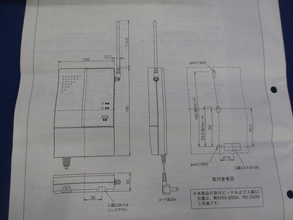 小電力ワイヤレス受信機(4周波切替対応型) RXF-200B