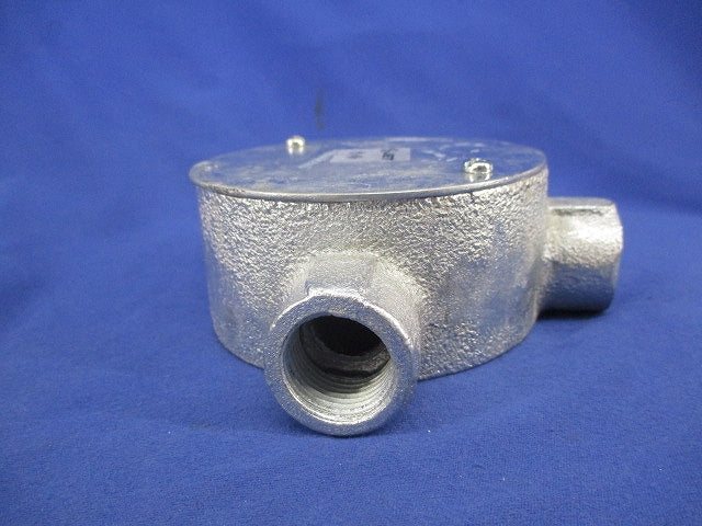 丸型露出ボックス 2方出(2個入)亜鉛 M16L