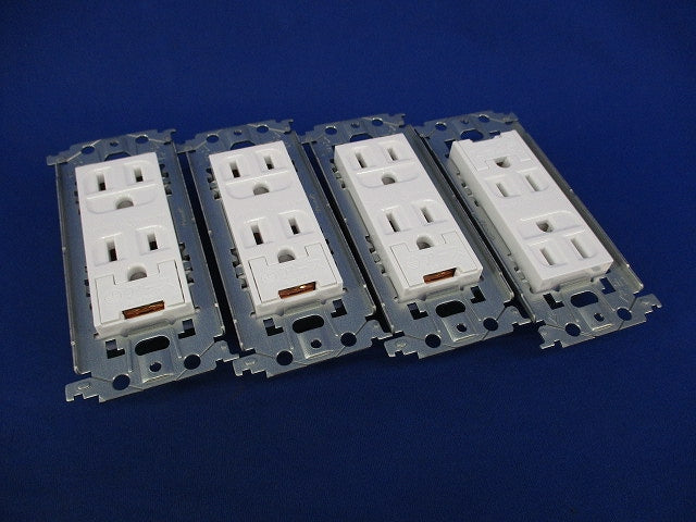 埋込アースターミナル付接地ダブルコンセント(4個入) WTL11323W