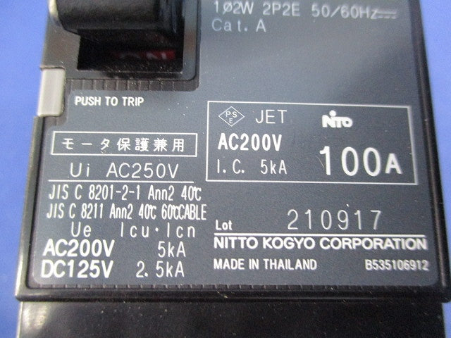 サーキットブレーカー2P2E100A NE102CA
