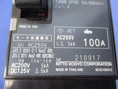サーキットブレーカー2P2E100A NE102CA