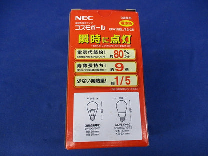 電球形蛍光ランプ E26(電球色) EFA15EL/12-C5