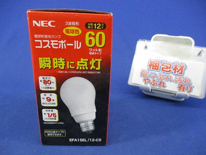 電球形蛍光ランプ E26(電球色) EFA15EL/12-C5