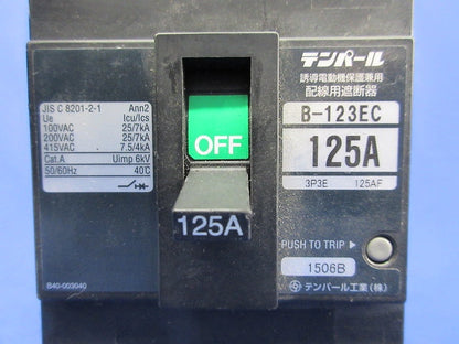 配線用遮断器3P3E125A B-123EC