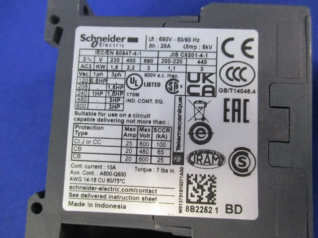 電磁開閉器 LP1K0601BD+LR2K0306