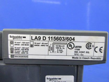 端子台×2・電磁接触器セット LA9D115603/604+LC1D115