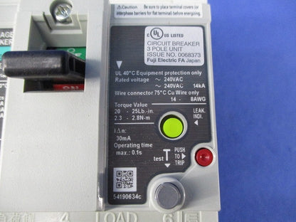 漏電遮断器３P50A EW50RAGU