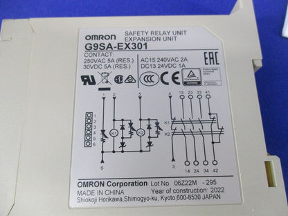 セーフティリレー用 増設ユニット G9SA-EX301